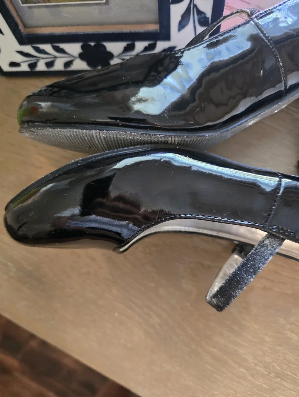Nine West Kids Black Patent Mary Janes with Sparkle Strap